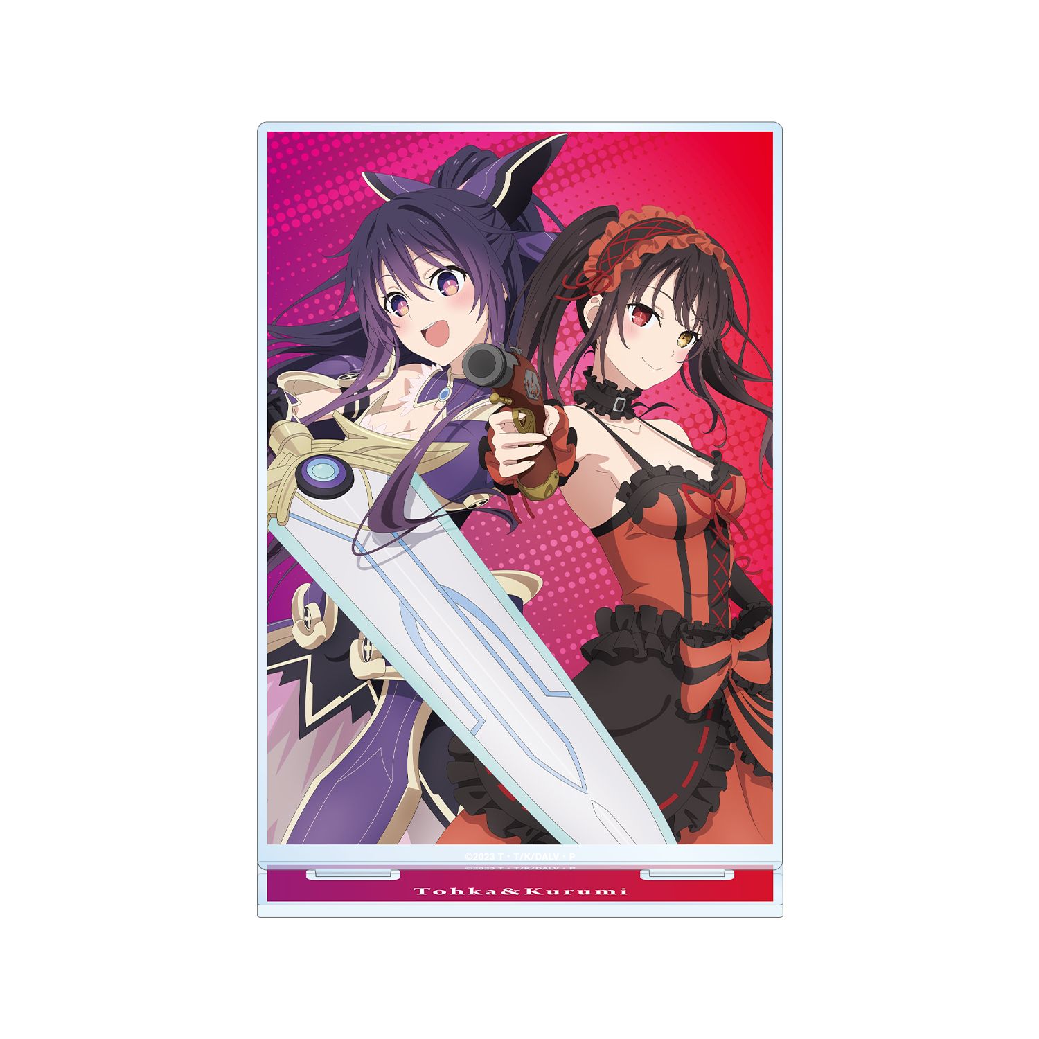 アニメ「デート・ア・ライブV」 夜刀神十香&時崎狂三 カレンダーイラストBIGアクリルスタンド Image 4 | AniSmile