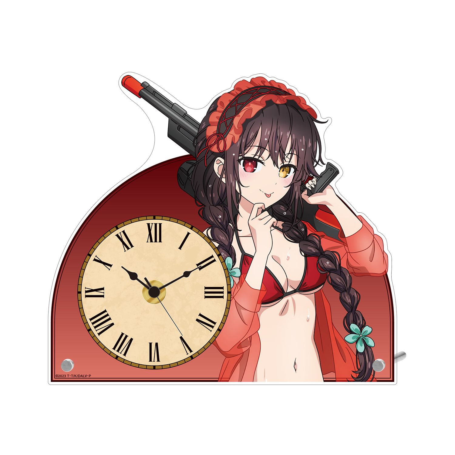 描き下ろし 時崎狂三 デート・ア・バカンスver. アクリルスタンド時計 Image 4 | AniSmile