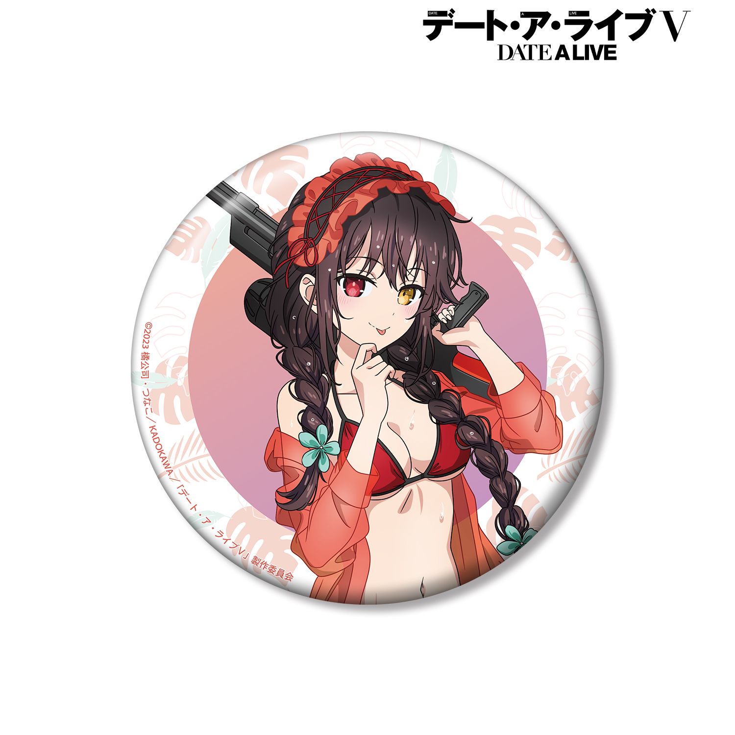 描き下ろし 時崎狂三 デート・ア・バカンスver. 100mm缶バッジ Image 4 | AniSmile