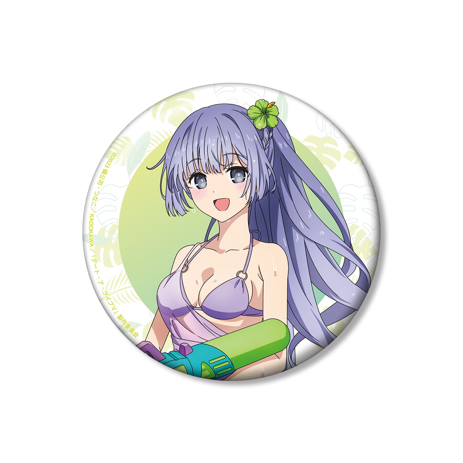 描き下ろし 誘宵美九 デート・ア・バカンスver. 100mm缶バッジ Image 4 | AniSmile