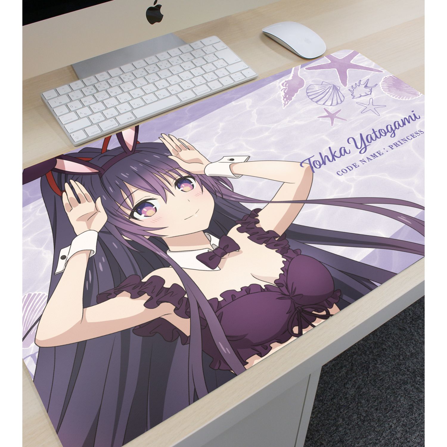 アニメ「デート・ア・ライブV」 描き下ろし 夜刀神十香 水着バニーver. マルチデスクマット Image 6 | AniSmile