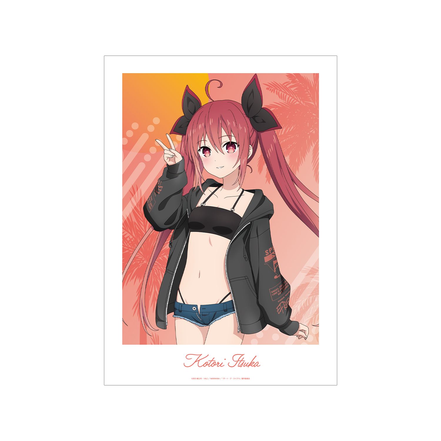 描き下ろし 五河琴里 ビーチデートver. A3マット加工ポスター Image 3 | AniSmile