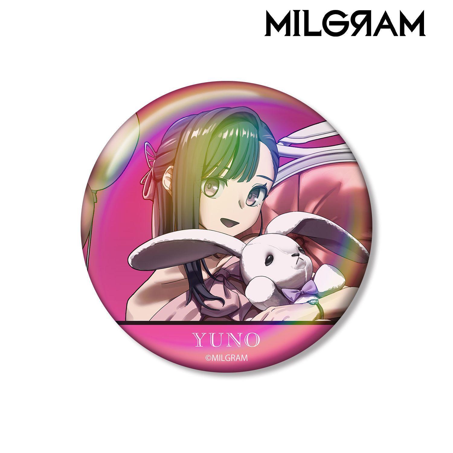 MILGRAM -ミルグラム- 描き下ろし ユノ バースデーver. 第3弾 オーロラ缶バッジ 图片 2 | AniSmile