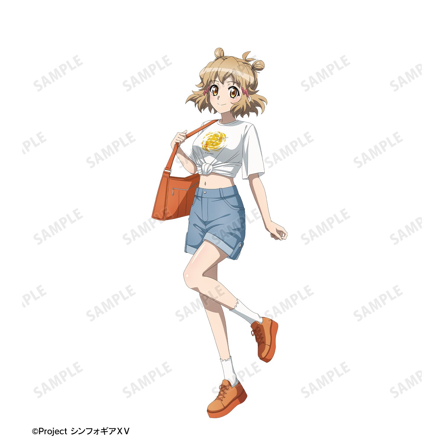 戦姫絶唱シンフォギアXV 描き下ろし 立花 響 私服ver. 着用BIGシルエットTシャツユニセックス(サイズ/S) Image 6 | AniSmile