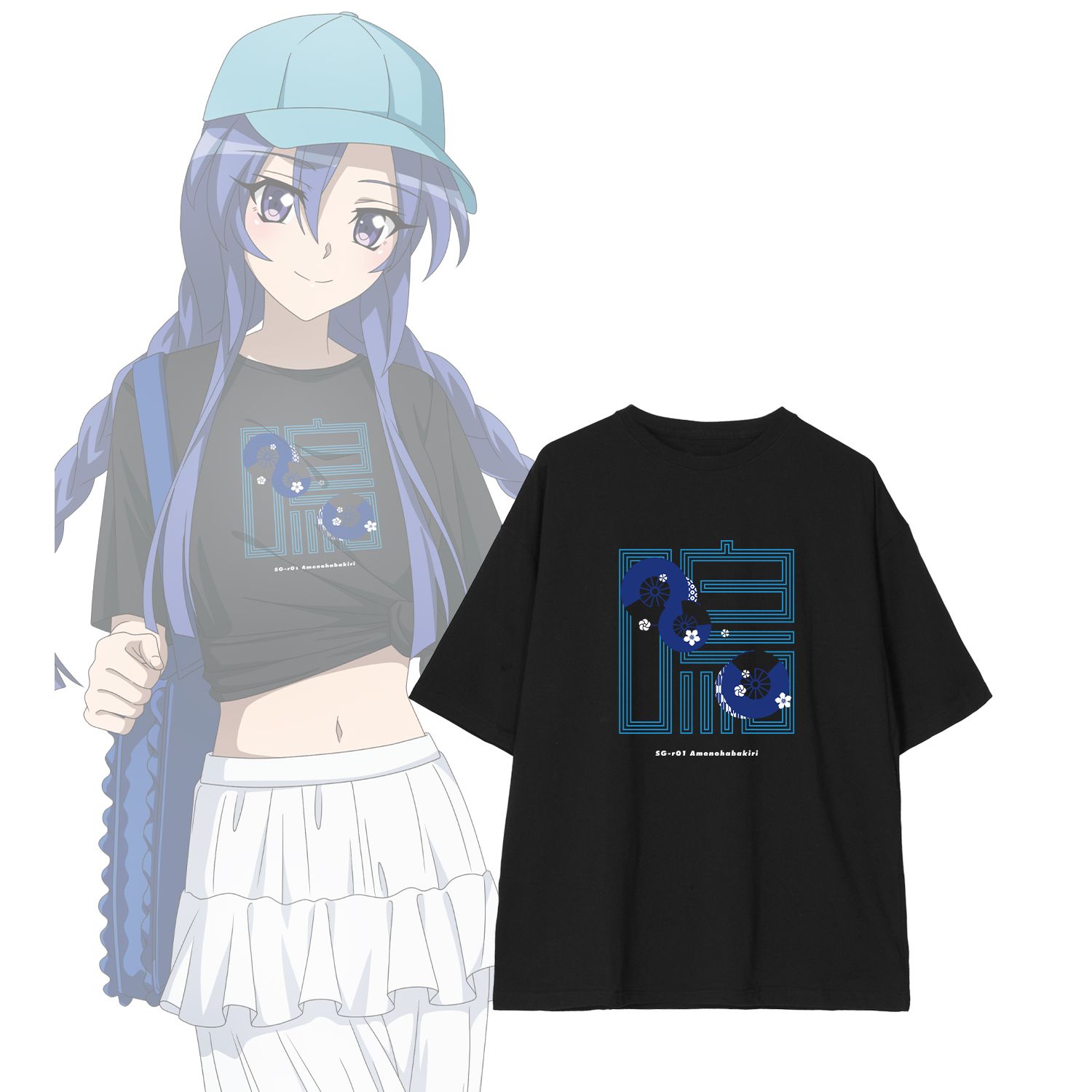 戦姫絶唱シンフォギアXV 描き下ろし 風鳴 翼 私服ver. 着用BIGシルエットTシャツユニセックス(サイズ/M) - AniSmile