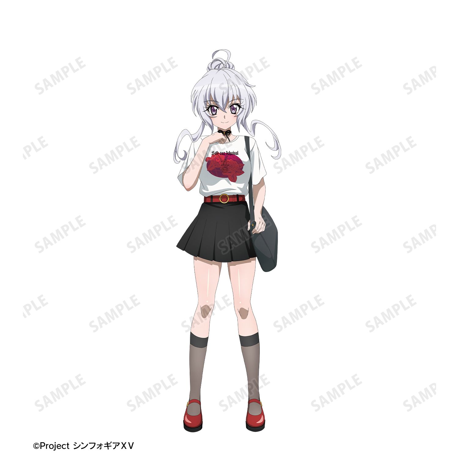 戦姫絶唱シンフォギアXV 描き下ろし 雪音 クリス 私服ver. 着用BIGシルエットTシャツユニセックス(サイズ/M) Image 6 | AniSmile