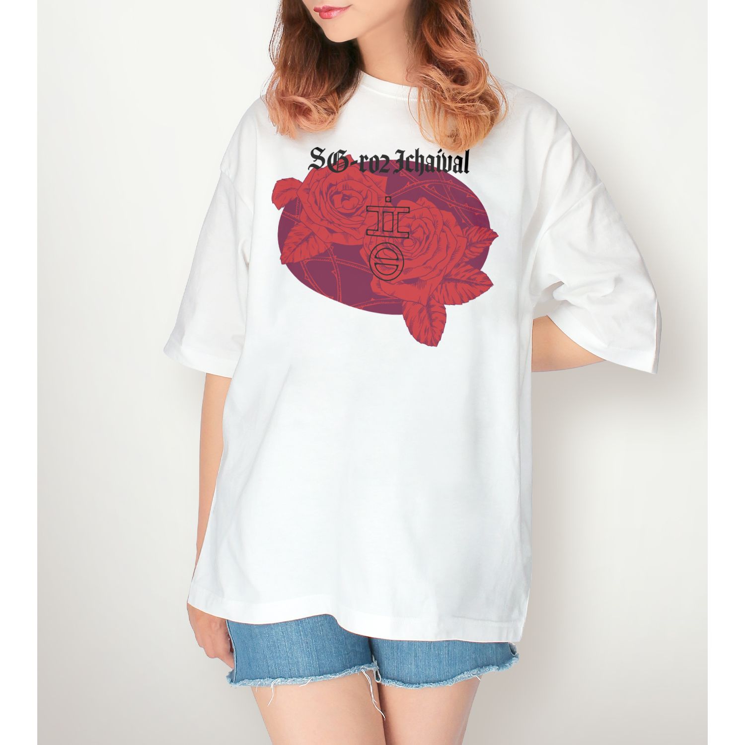 戦姫絶唱シンフォギアXV 描き下ろし 雪音 クリス 私服ver. 着用BIGシルエットTシャツユニセックス(サイズ/XL) 图片 5 | AniSmile