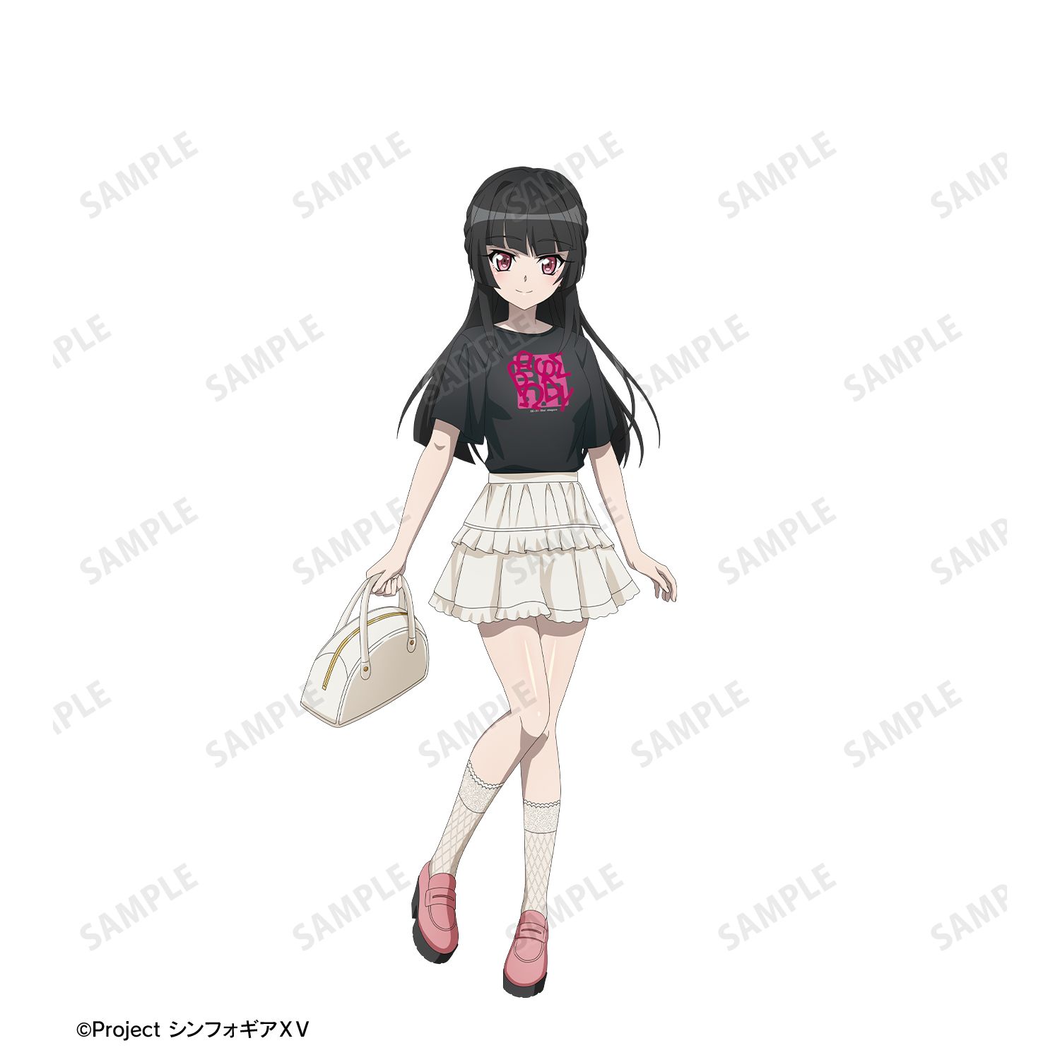 戦姫絶唱シンフォギアXV 描き下ろし 月読 調 私服ver. 着用BIGシルエットTシャツユニセックス(サイズ/M) 图片 6 | AniSmile