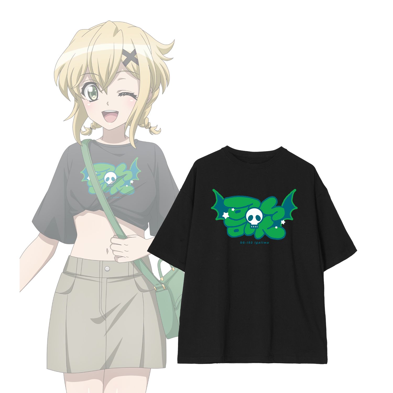 戦姫絶唱シンフォギアXV 描き下ろし 暁 切歌 私服ver. 着用BIGシルエットTシャツユニセックス(サイズ/M) - AniSmile