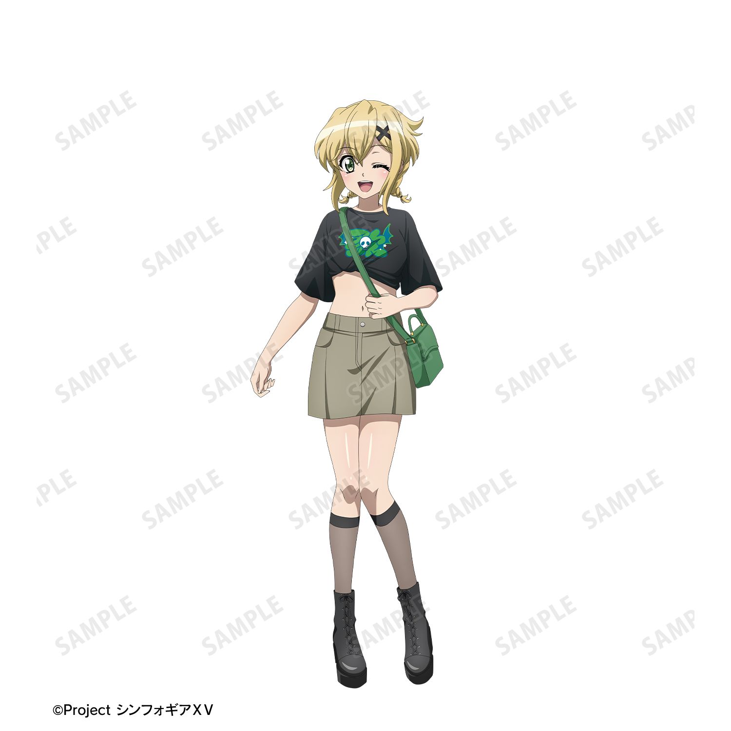 戦姫絶唱シンフォギアXV 描き下ろし 暁 切歌 私服ver. 着用BIGシルエットTシャツユニセックス(サイズ/L) Image 6 | AniSmile