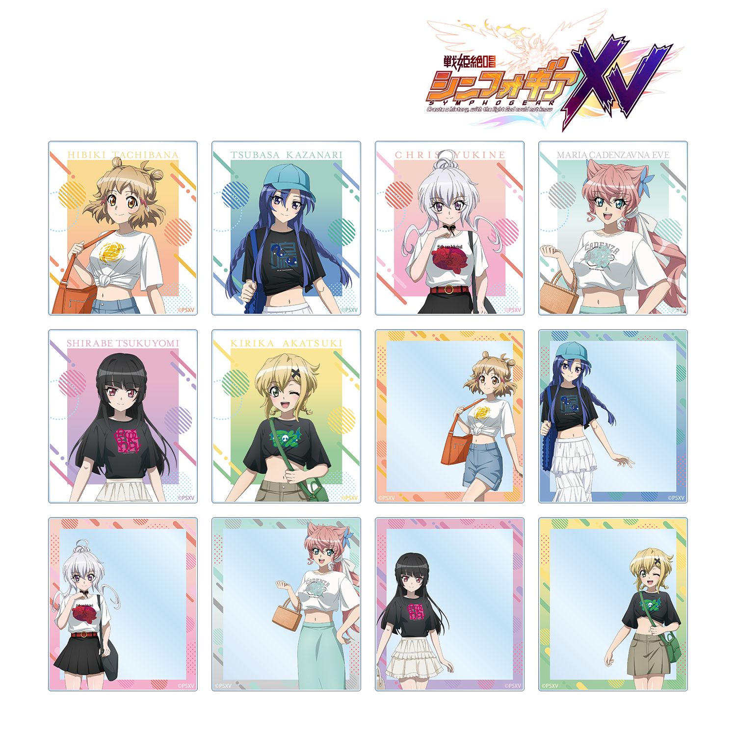戦姫絶唱シンフォギアXV 描き下ろし 私服ver. トレーディングアクリルカード(単位/単品) Image 2 | AniSmile