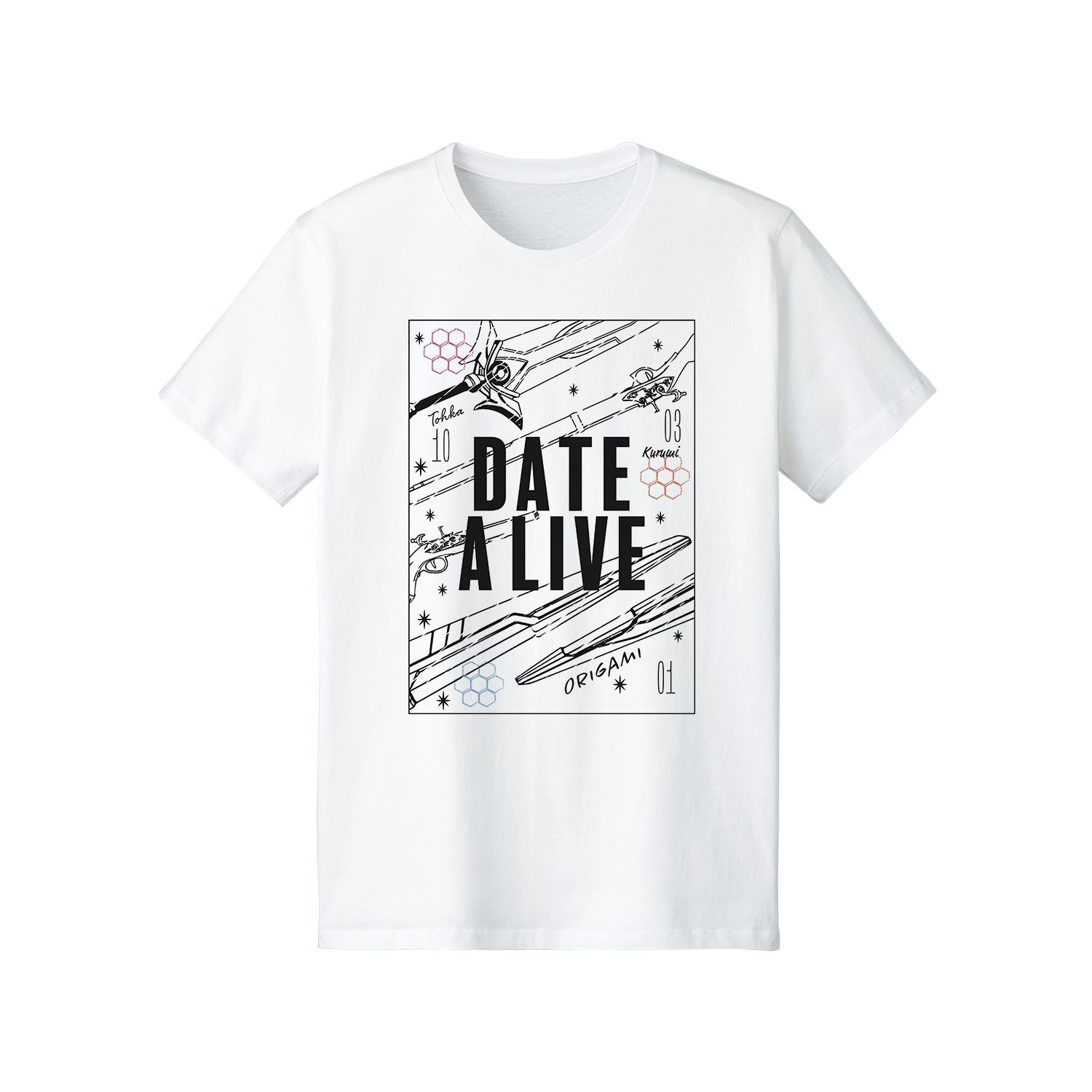 デート・ア・ライブIV 夜刀神十香&鳶一折紙&時崎狂三 Ani-Sketch Tシャツメンズ(サイズ/XXXL) Image 4 | AniSmile