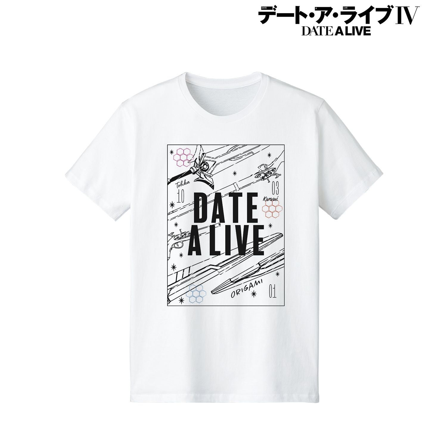 デート・ア・ライブIV 夜刀神十香&鳶一折紙&時崎狂三 Ani-Sketch Tシャツメンズ(サイズ/XXXL) Image 5 | AniSmile