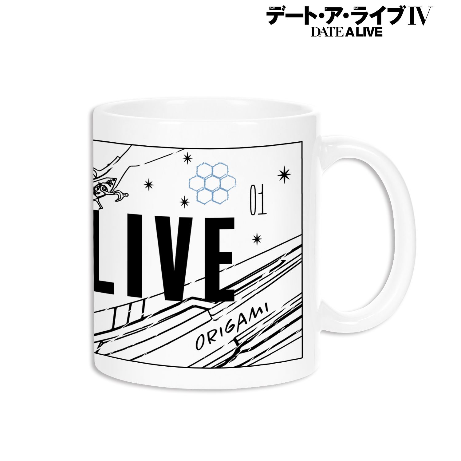 デート・ア・ライブIV 夜刀神十香&鳶一折紙&時崎狂三 Ani-Sketch マグカップ Image 6 | AniSmile