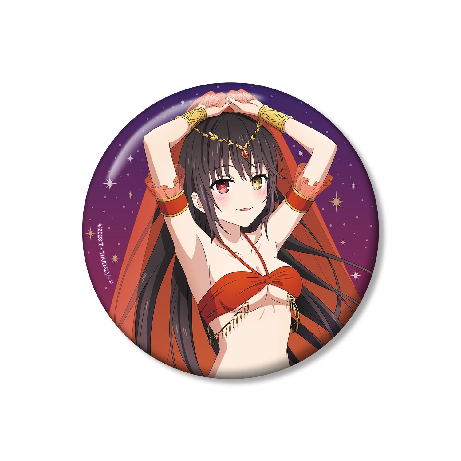 アニメ「デート・ア・ライブV」 描き下ろし 時崎狂三 踊り子ver. 100mm缶バッジ Image 3 | AniSmile