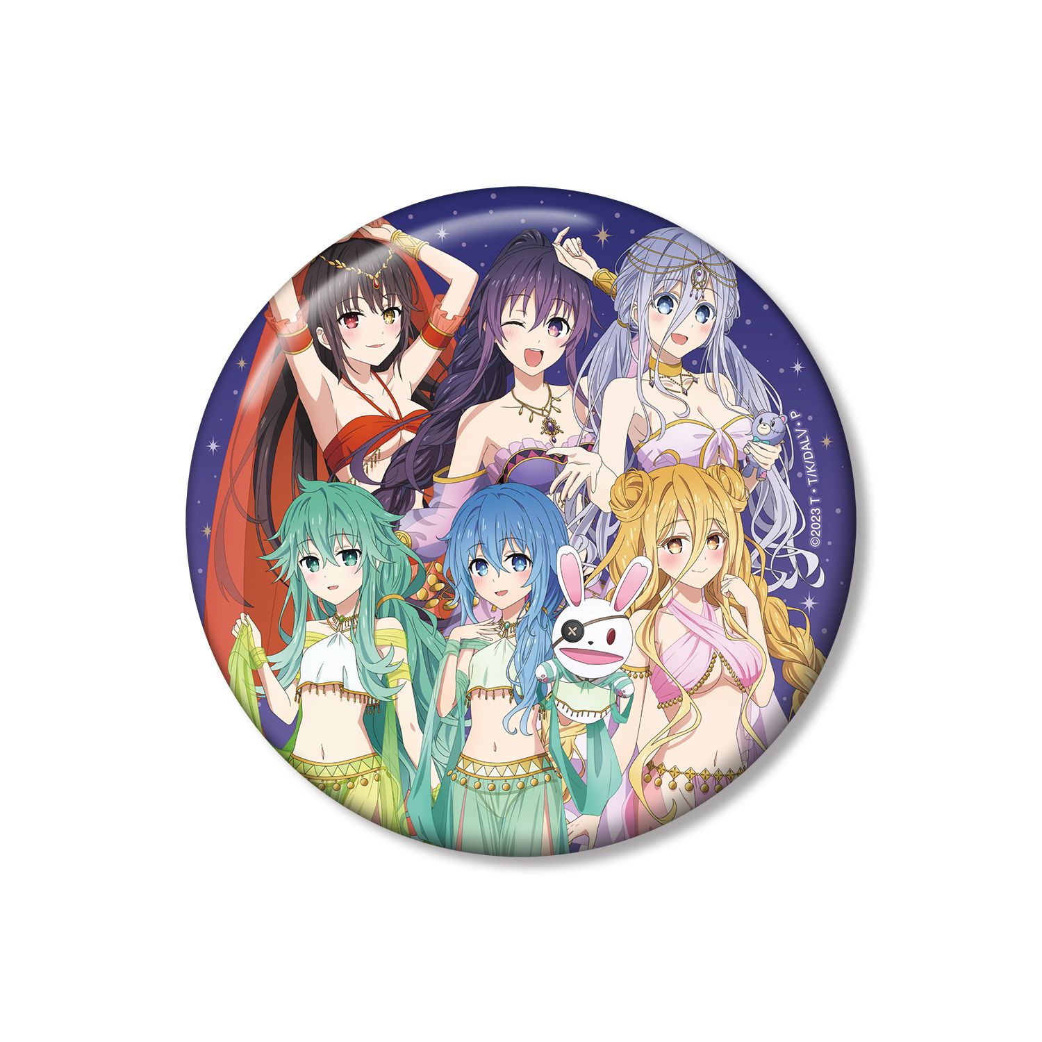 アニメ「デート・ア・ライブV」 描き下ろし 集合 踊り子ver. 100mm缶バッジ Image 3 | AniSmile