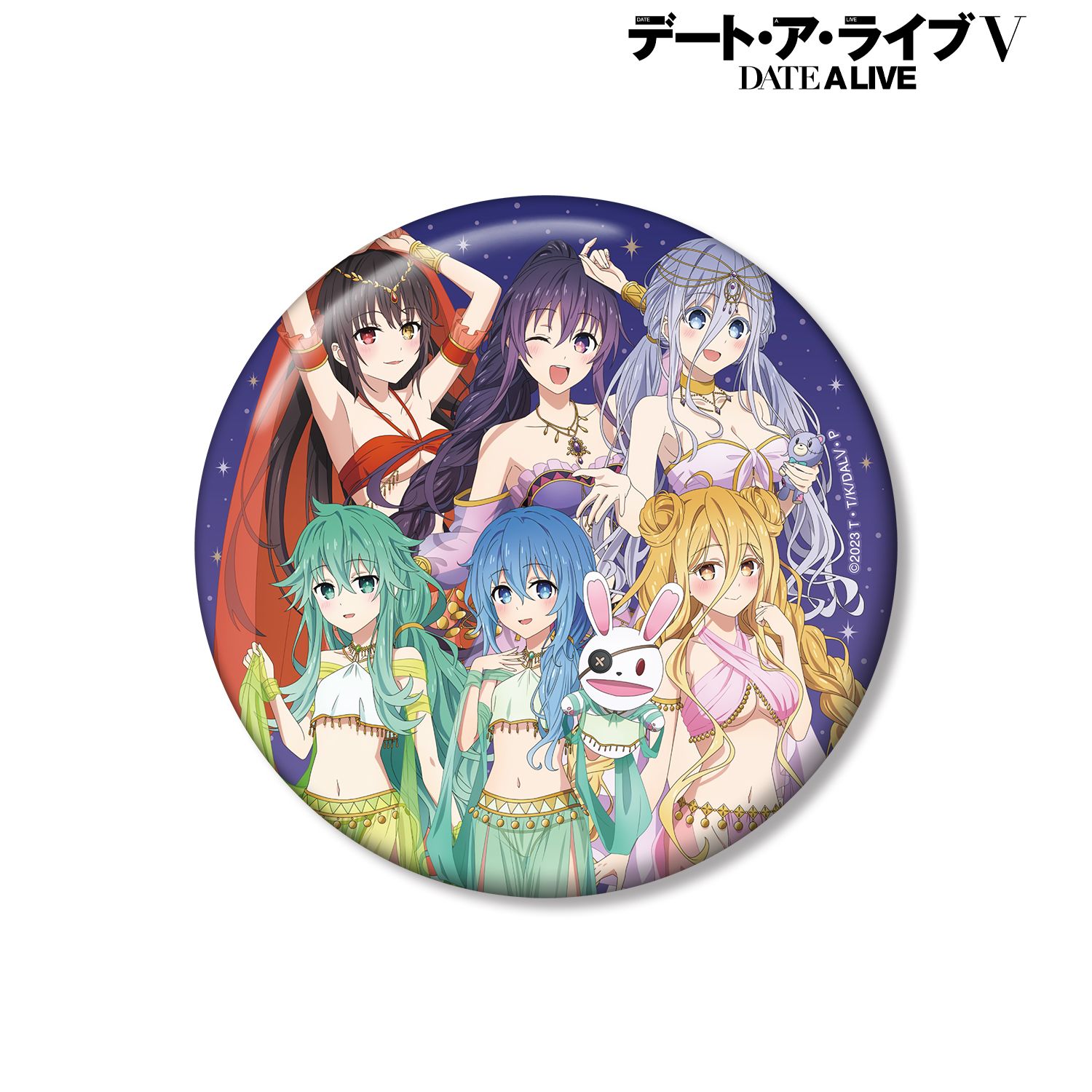 アニメ「デート・ア・ライブV」 描き下ろし 集合 踊り子ver. 100mm缶バッジ Image 4 | AniSmile