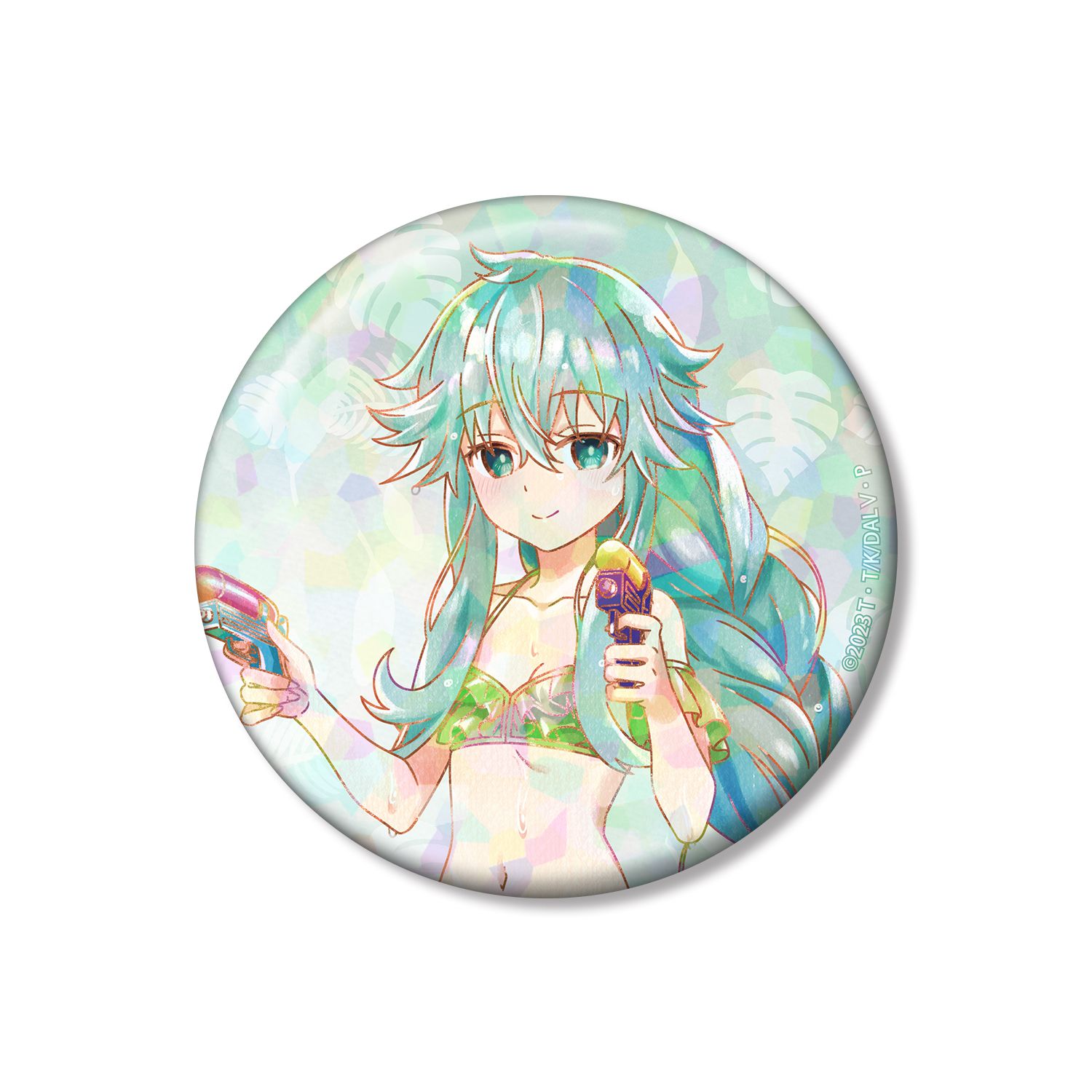 描き下ろし 七罪 デート・ア・バカンスver. Ani-Art aqua label 75mmホログラム缶バッジ - AniSmile