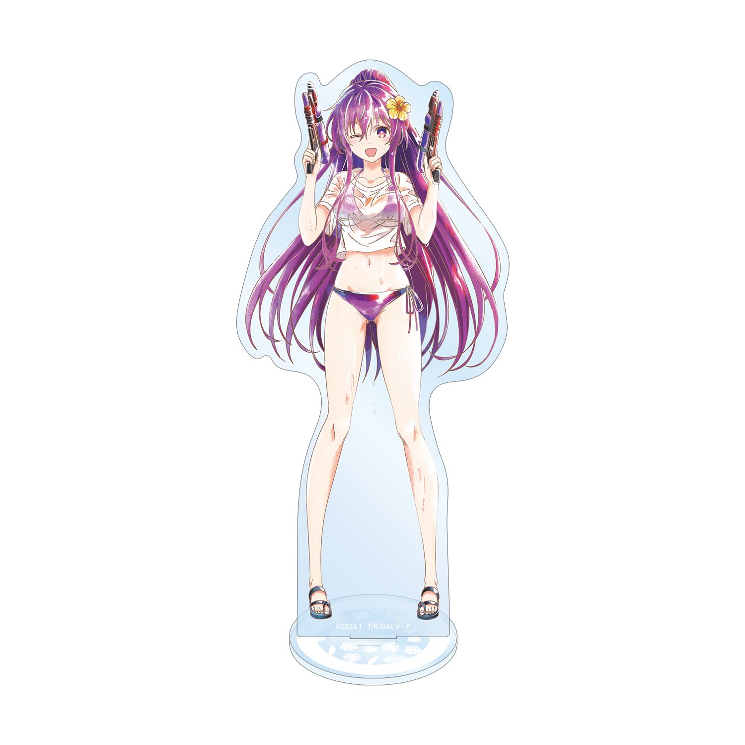 描き下ろし 夜刀神十香 デート・ア・バカンスver. Ani-Art aqua label BIGアクリルスタンド - AniSmile