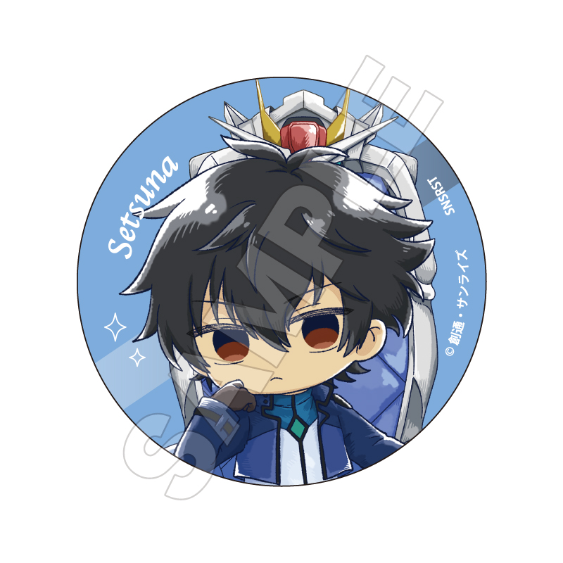 機動戦士ガンダム00 Sketchu! 玉座 缶バッジ 刹那・F・セイエイ 画像 5 | AniSmile
