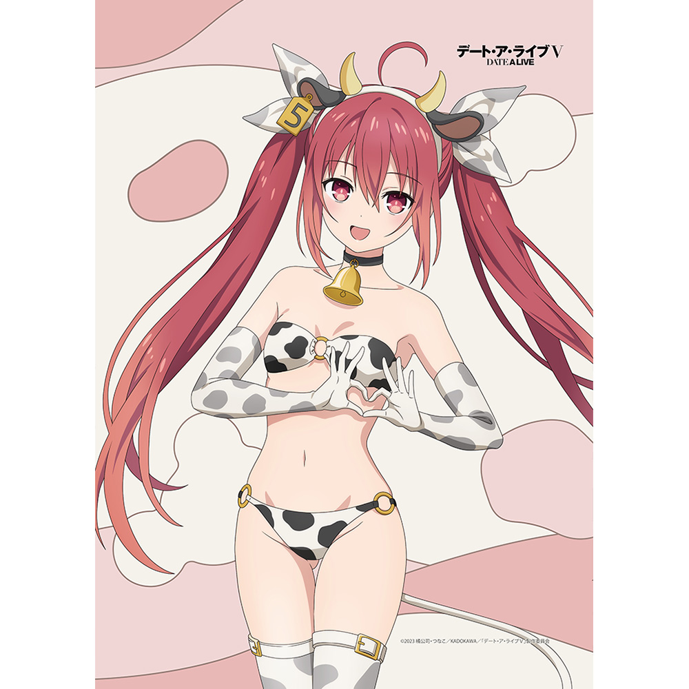 [デート・ア・ライブⅤ]描き下ろしB2タペストリー(五河琴里/牛柄水着)Wスエード - AniSmile