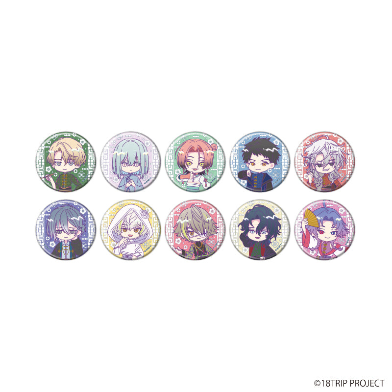 缶バッジ『18TRIP』13/チャイナver. ブラインド(全10種)(ミニキャライラスト) - AniSmile