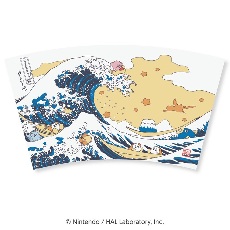 星のカービィ ふわふ和コレクション カラーチェンジタンブラー プププ三十六景 フロートアイランズ沖浪裏 图片 2 | AniSmile