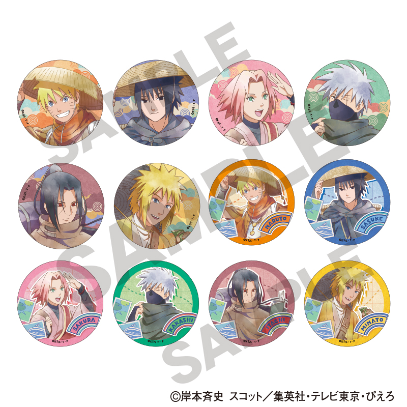 NARUTO-ナルト- 疾風伝 トレーディング和紙缶バッジ 旅人 クラパレット - AniSmile