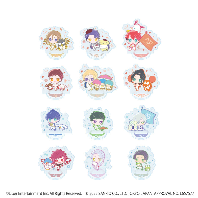 アクリルぷちスタンド「A3!×Sanrio characters」06/A&W ブラインド(全12種)(ミニキャライラスト) - AniSmile
