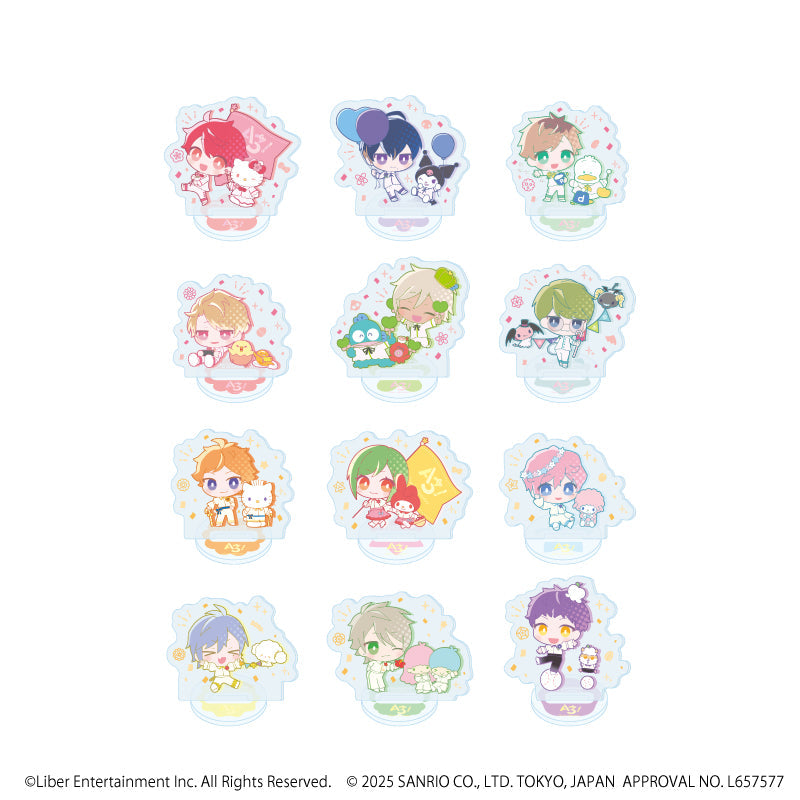 アクリルぷちスタンド「A3!×Sanrio characters」05/S&S ブラインド(全12種)(ミニキャライラスト) - AniSmile