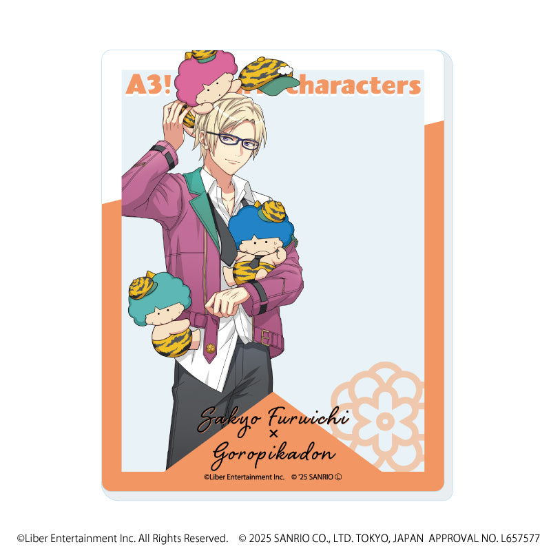 アクリルカード「A3!×Sanrio characters」17/古市 左京×ゴロピカドン(等身イラスト) - AniSmile