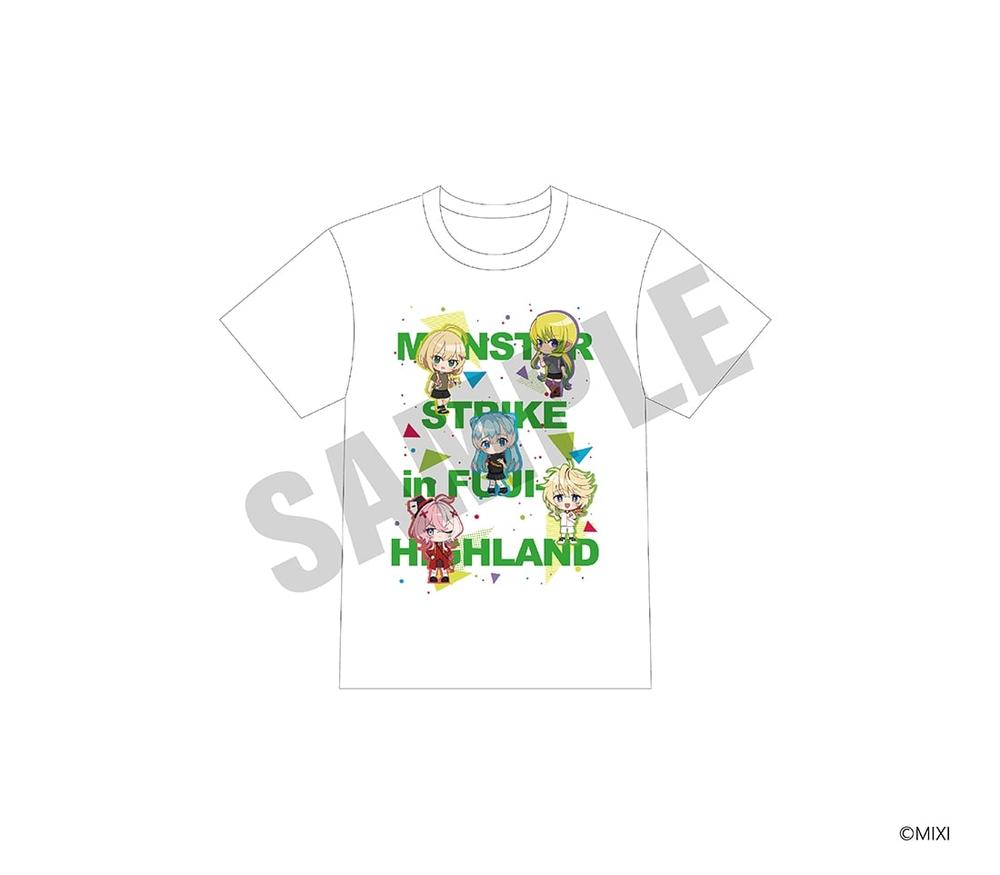 モンスターストライク Tシャツ 富士急ハイランドver. 白 - official product image | AniSmile