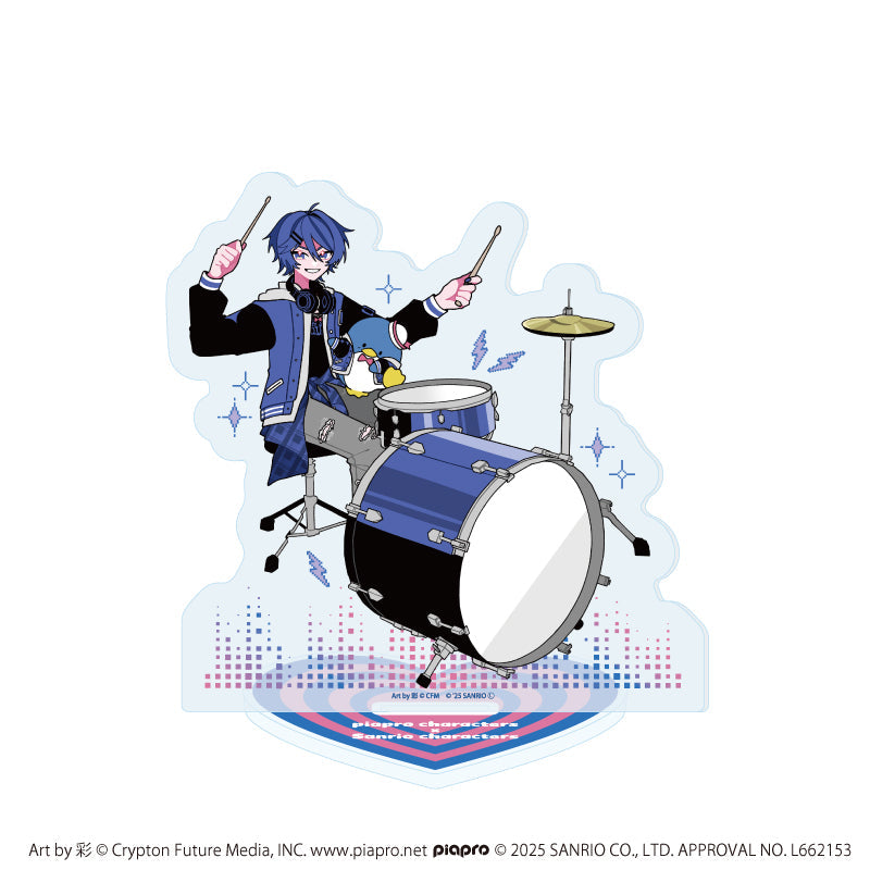 アクリルスタンド「ピアプロキャラクターズ×サンリオキャラクターズ」06/KAITO×タキシードサム(コラボイラスト) - AniSmile