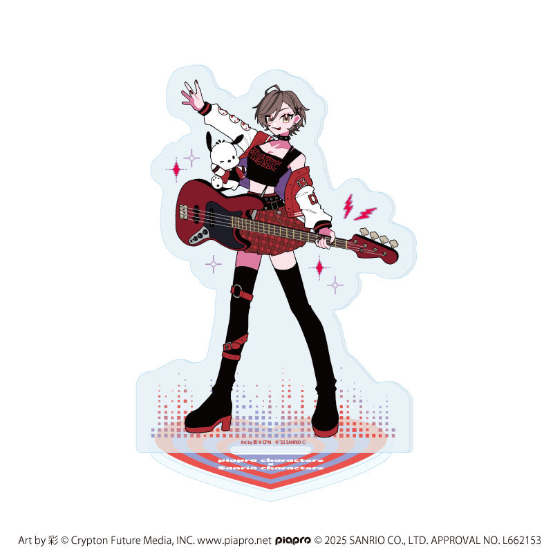 アクリルスタンド「ピアプロキャラクターズ×サンリオキャラクターズ」05/MEIKO×ポチャッコ(コラボイラスト) - AniSmile