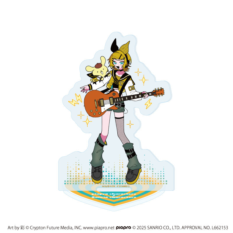 アクリルスタンド「ピアプロキャラクターズ×サンリオキャラクターズ」02/鏡音リン×ポムポムプリン(コラボイラスト) - AniSmile