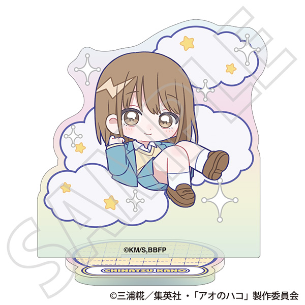アオのハコ ミニオーロラアクリルスタンド/鹿野 千夏 制服Ver. ぱすてるぽっぷ - official product image | AniSmile