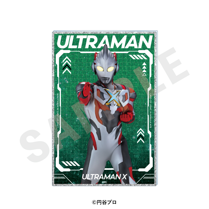 ウルトラマンシリーズ グリッターアクリルイラストカード(ウルトラマンエックス) - AniSmile