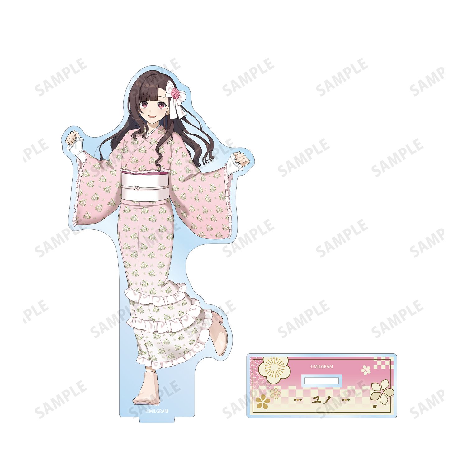 MILGRAM -ミルグラム- 描き下ろし ユノ レトロ和装ver. BIGアクリルスタンド Image 3 | AniSmile