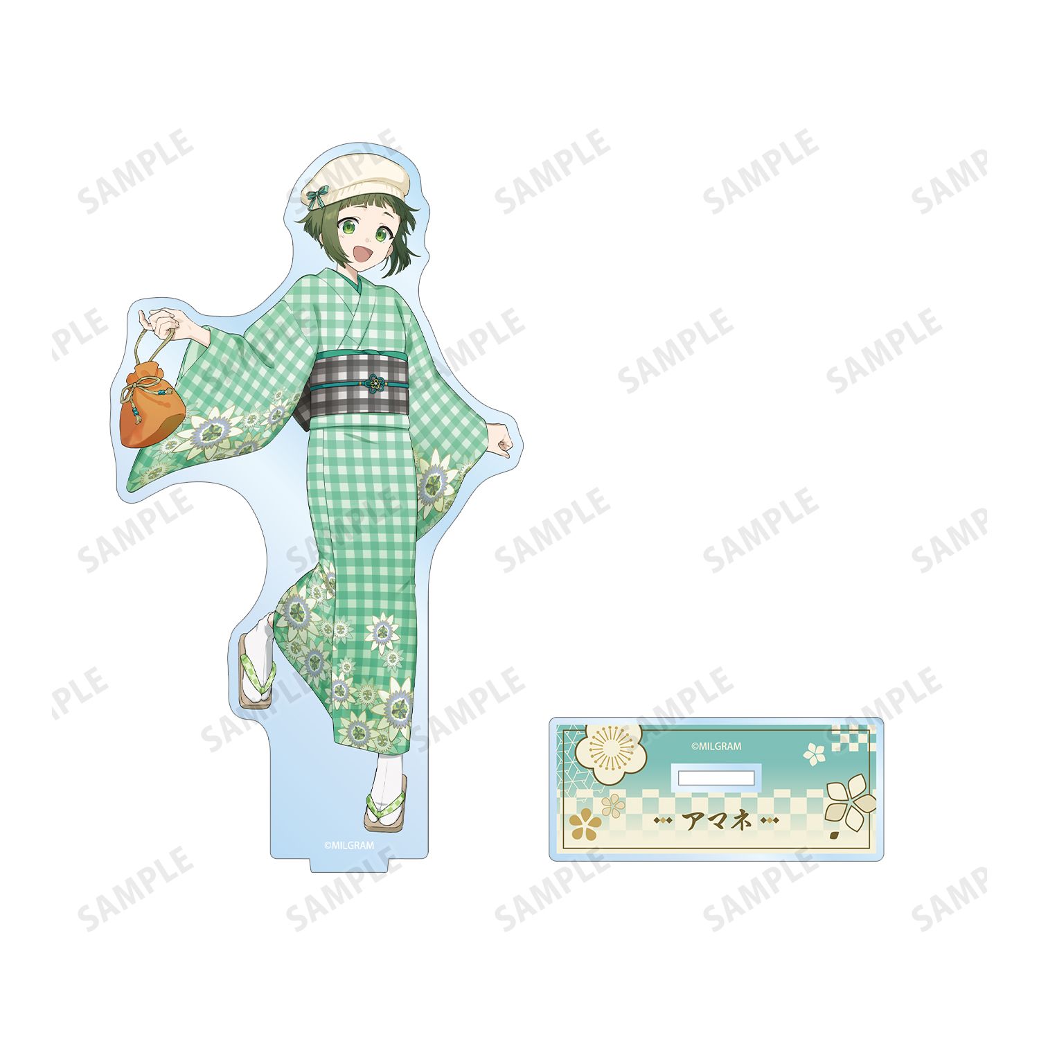 MILGRAM -ミルグラム- 描き下ろし アマネ レトロ和装ver. BIGアクリルスタンド Image 3 | AniSmile