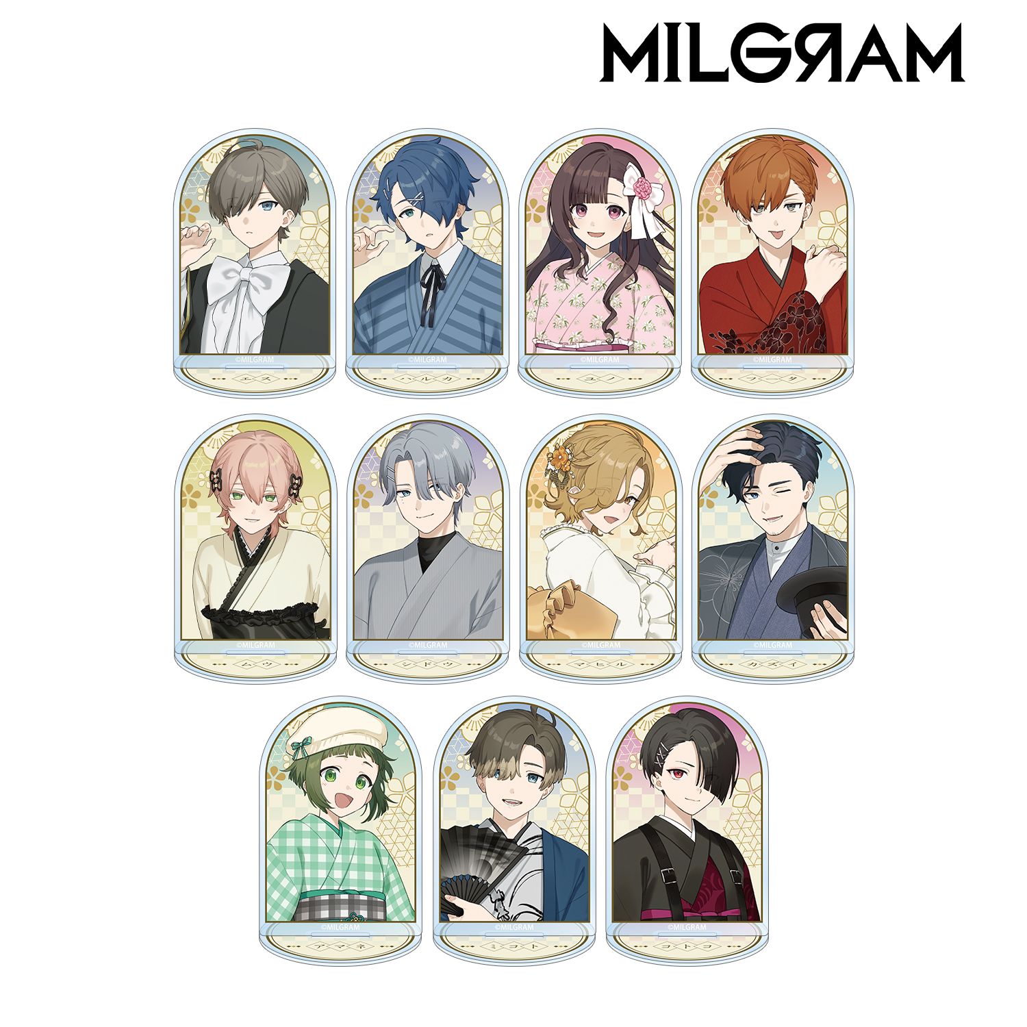 MILGRAM -ミルグラム- 描き下ろし レトロ和装ver. トレーディングアクリルスタンド(単位/単品) Image 2 | AniSmile