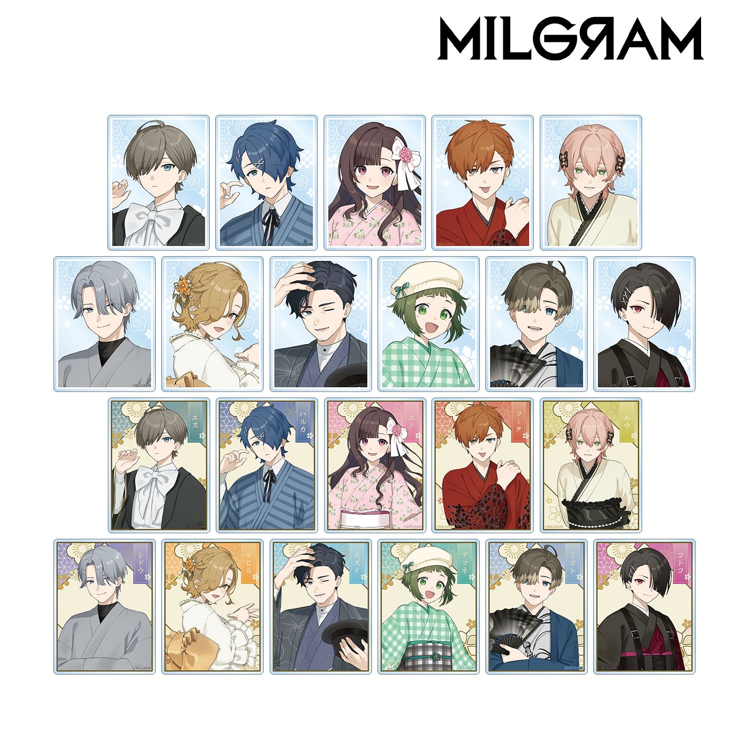 MILGRAM -ミルグラム- 描き下ろし レトロ和装ver. トレーディングアクリルカード(単位/単品) Image 3 | AniSmile