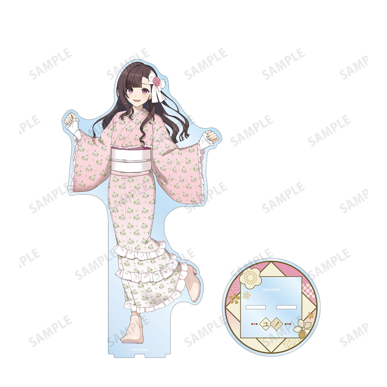 MILGRAM -ミルグラム- 描き下ろし ユノ レトロ和装ver. 特大アクリルスタンド Image 3 | AniSmile