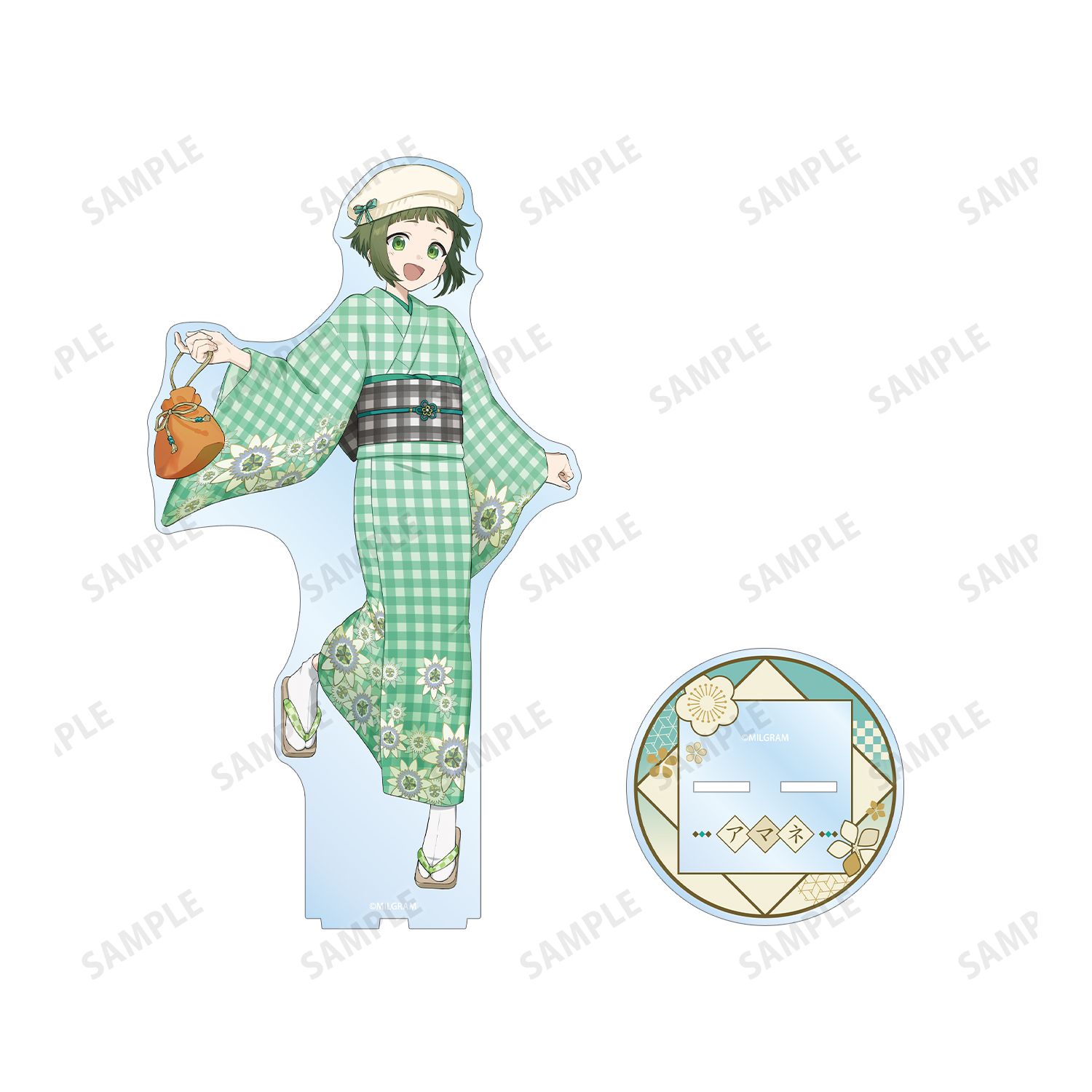 MILGRAM -ミルグラム- 描き下ろし アマネ レトロ和装ver. 特大アクリルスタンド Image 3 | AniSmile