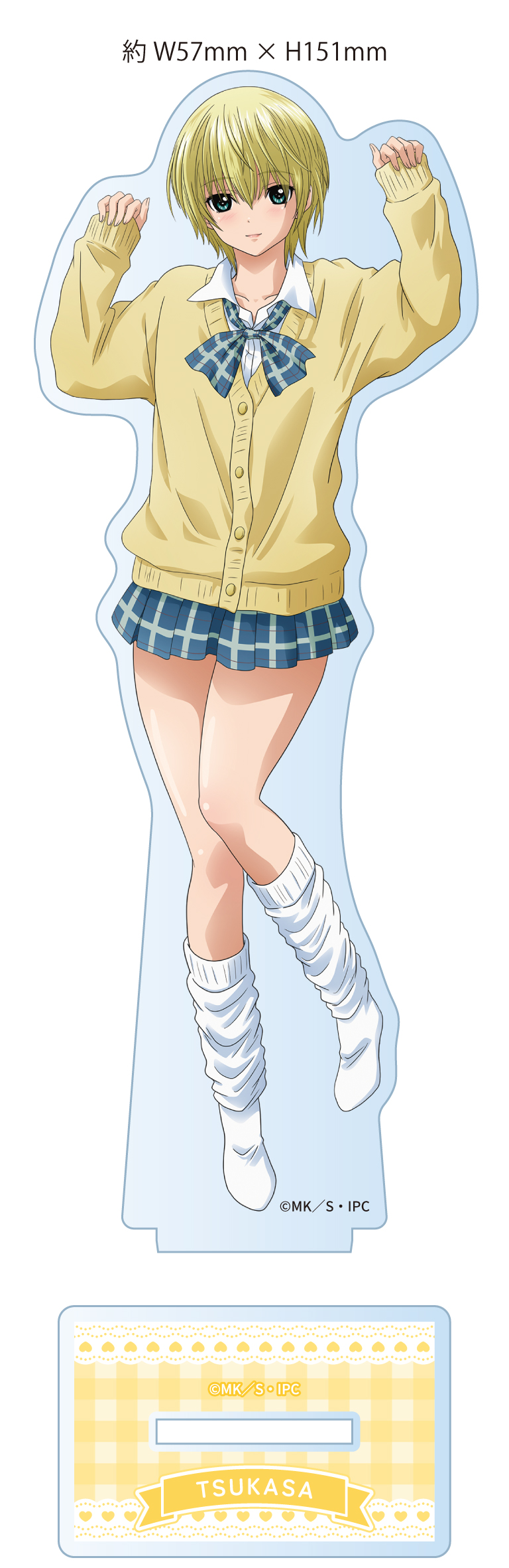 いちご100% 【描き下ろし】アクリルスタンド 西野つかさ(制服/仰向け) - AniSmile