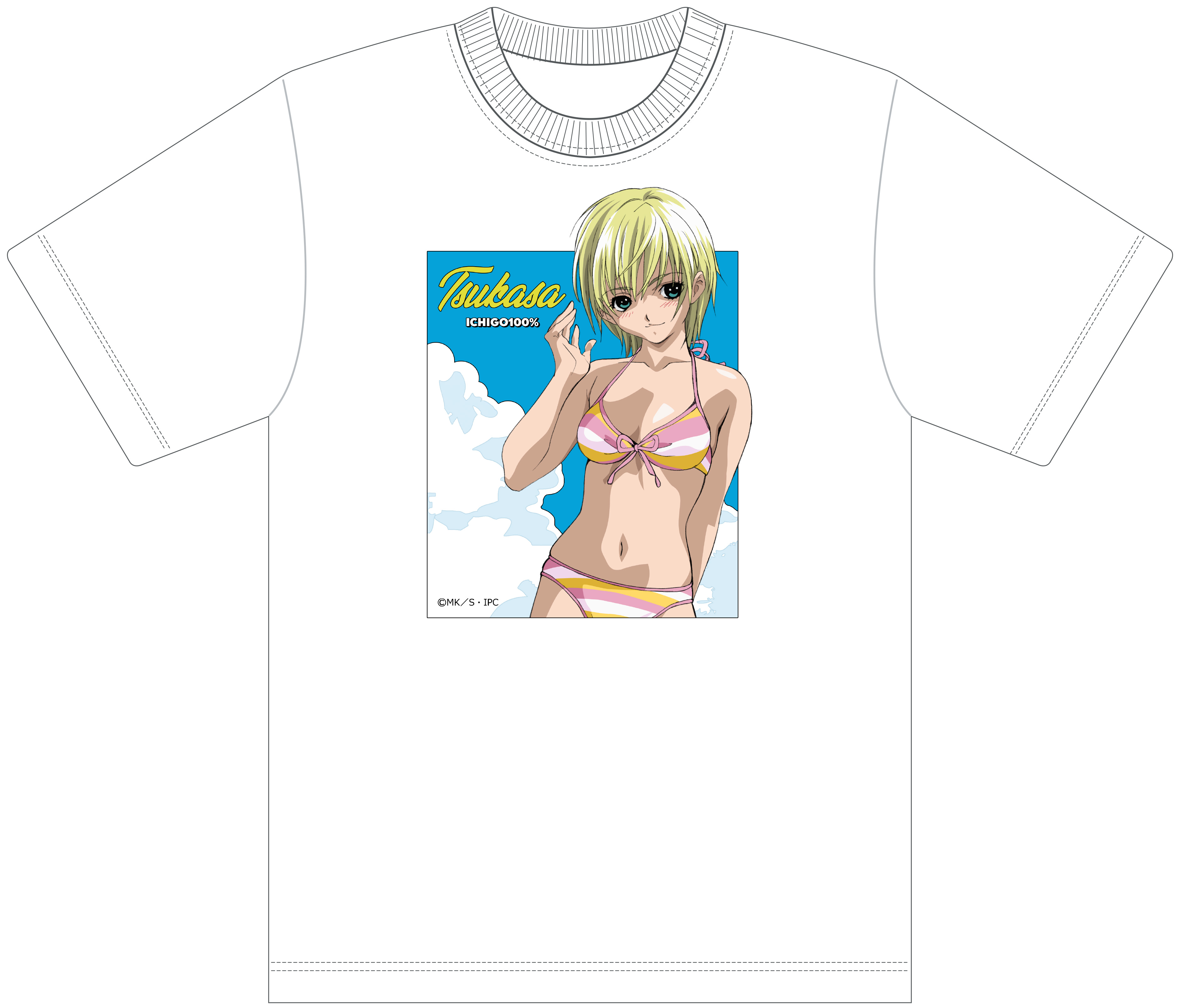 いちご100% Tシャツ 西野つかさ(水着) XL - AniSmile
