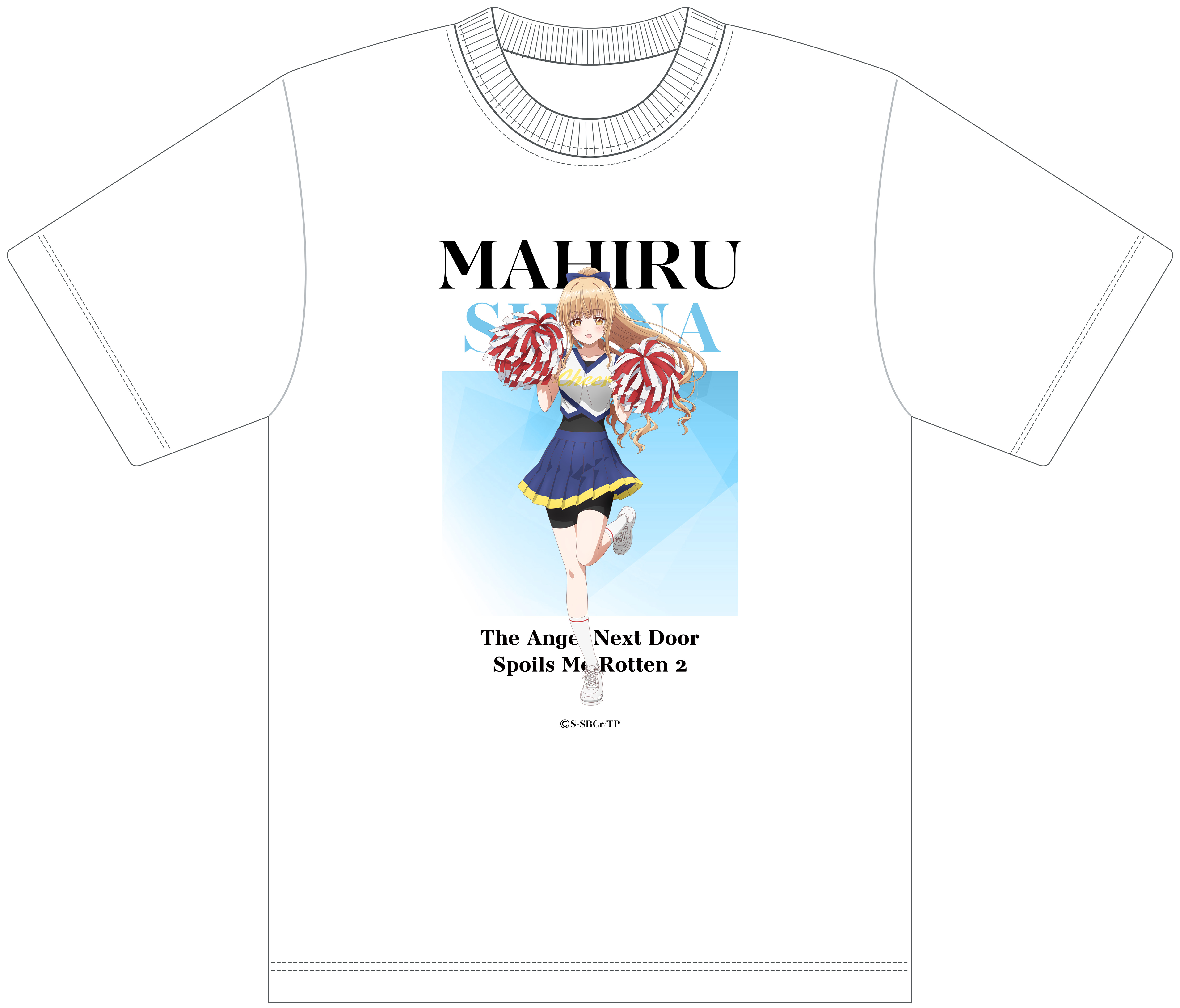 お隣の天使様にいつの間にか駄目人間にされていた件2 【描き下ろし】Tシャツ 椎名真昼(チアガール)M - AniSmile