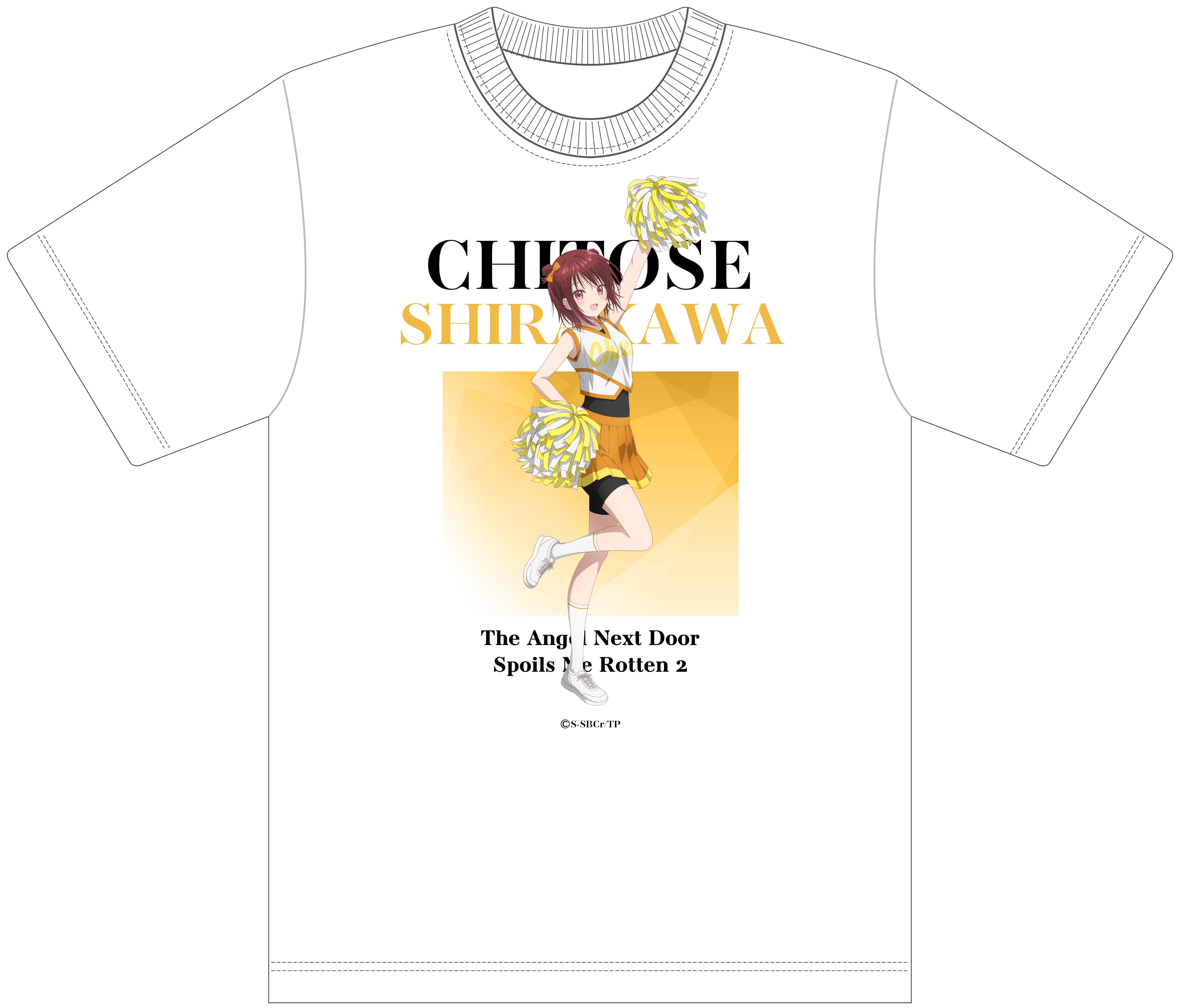 お隣の天使様にいつの間にか駄目人間にされていた件2 【描き下ろし】Tシャツ 白河千歳(チアガール)XL - AniSmile