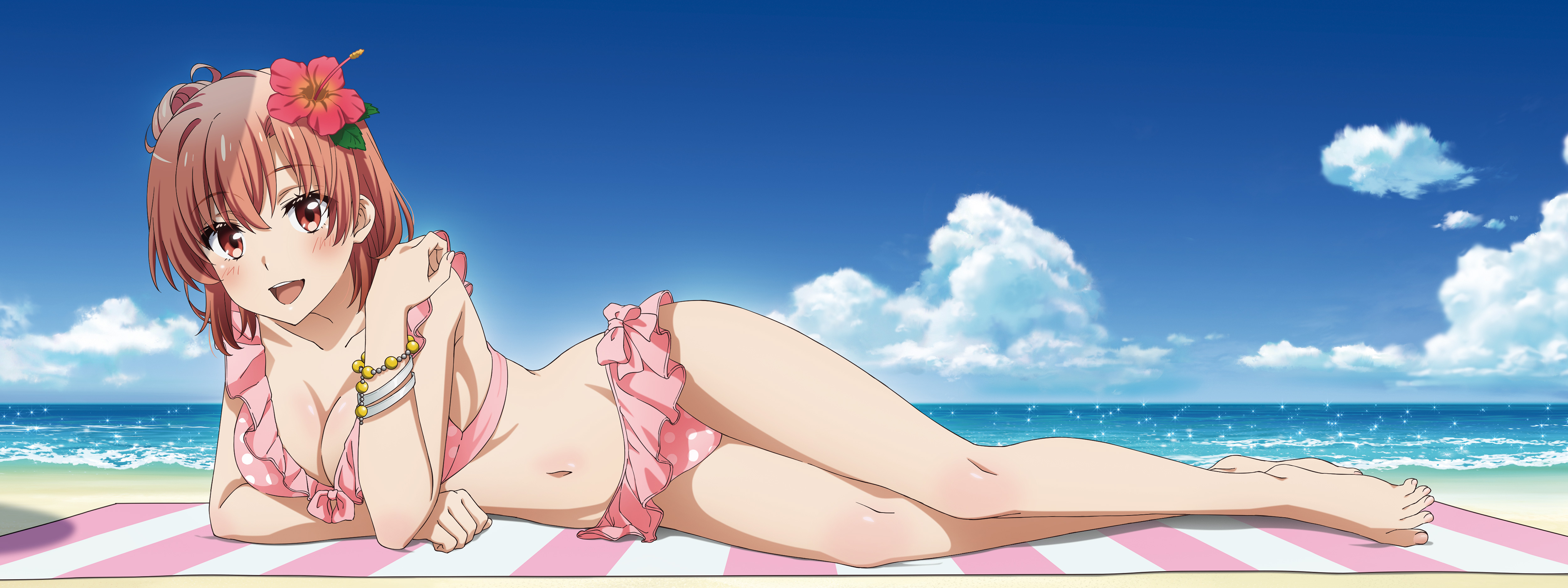 やはり俺の青春ラブコメはまちがっている。完 【描き下ろし】ベンチシートクッション 由比ヶ浜結衣(水着Ver.) - AniSmile