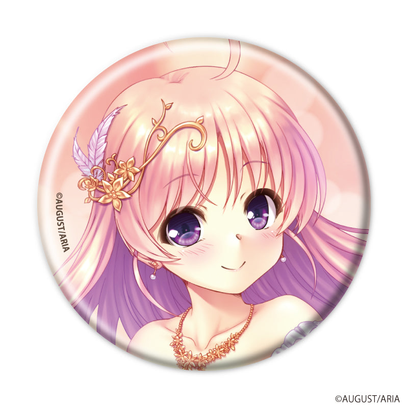 缶バッジ「穢翼のユースティア」01/ユースティア・アストレア パーティードレスver.(描き下ろしイラスト) - AniSmile