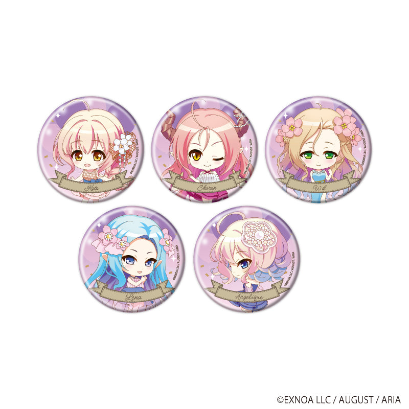 缶バッジ「あいりすミスティリア!~少女のつむぐ夢の秘跡~」07/パーティードレスver. ブラインド(全5種)(ミニキャライラスト) - AniSmile